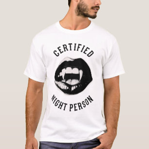 T-shirt Personne de nuit certifiée vampire