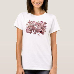 T-shirt Personne de type VERRE À MOITIÉ PLEIN Rose ludique