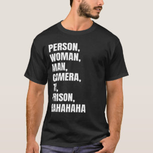 T-shirt Personne drôle, Femme, Homme, Caméra, TV, Prison,