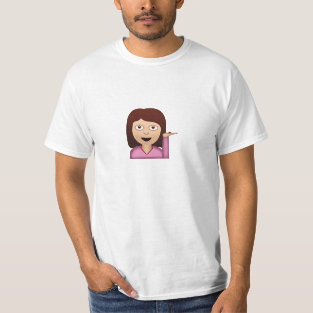 T-shirt Personne Emoji de bureau de renseignements (Devant)