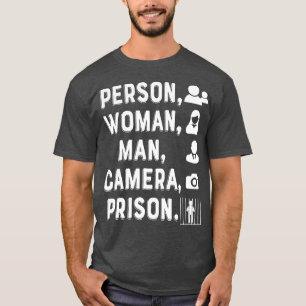 T-shirt Personne, Femme, Homme, Caméra, Prison - 14