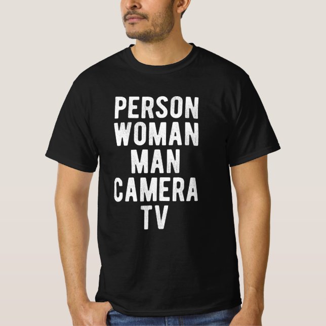 T-shirt Personne Femme Homme Caméra TV (Devant)