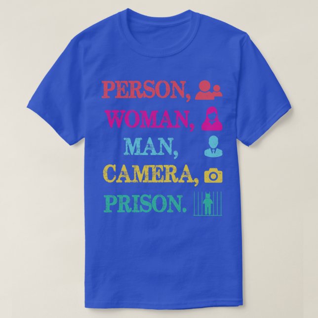 T-shirt Personne Femme Homme Caméra TV Prison (Design devant)