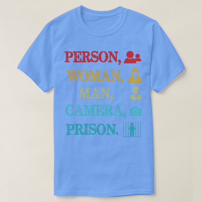 T-shirt Personne Femme Homme Caméra TV Prison en état de d (Design devant)