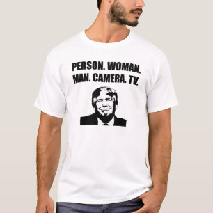 T-shirt Personne. Femme. Mec. Caméra. La télé. Anti-Trump