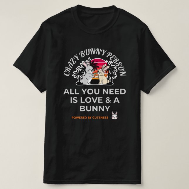 T-shirt Personne Lapin Fou (Design devant)