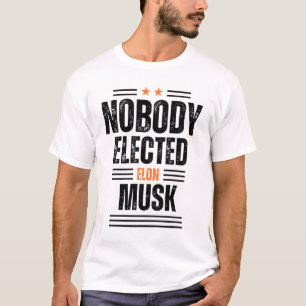 T-shirt Personne n'a élu Elon Musk blk Mens