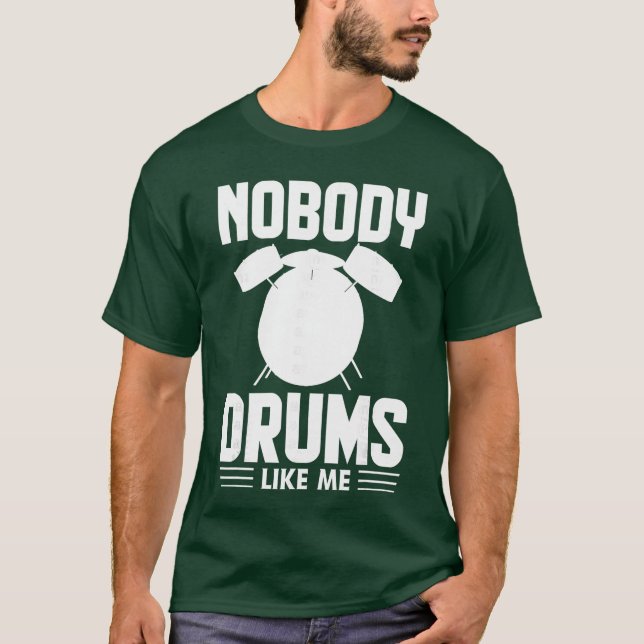 T-shirt Personne ne bat comme moi Ensemble de batterie gra (Devant)