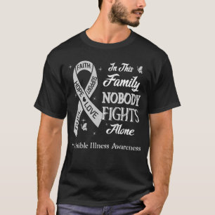 T-shirt Personne ne combat seul la conscience de la maladi