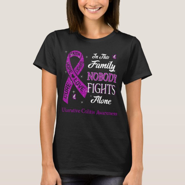 T-shirt Personne ne combat seul la conscience ulcéreuse de (Devant)