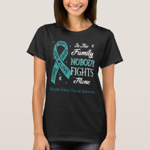 T-shirt Personne ne combat seul la maladie du rein polykys