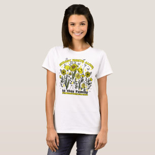 T-shirt Personne ne combat seul l'endométriose florale