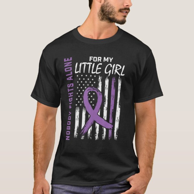 T-shirt Personne ne combat seul petite fille fille Epileps (Devant)