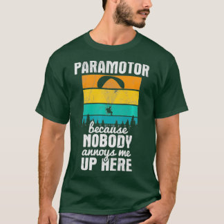 T-shirt Personne Ne M'Embrasse Ici Paramoteur Paraglide