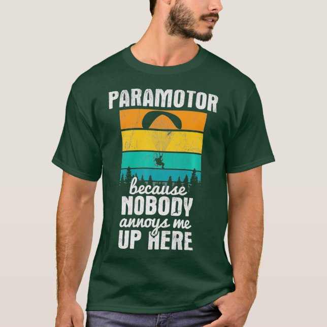 T-shirt Personne Ne M'Embrasse Ici Paramoteur Paraglide (Devant)