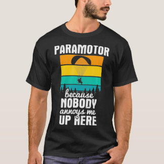 T-shirt Personne Ne M'Embrasse Ici Paramoteur Paraglide