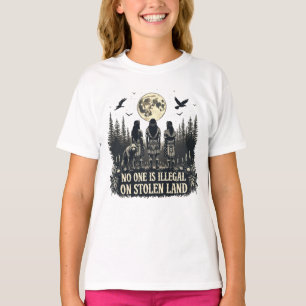 T-shirt Personne N'Est Illégal Sur Les Terres Volées Améri
