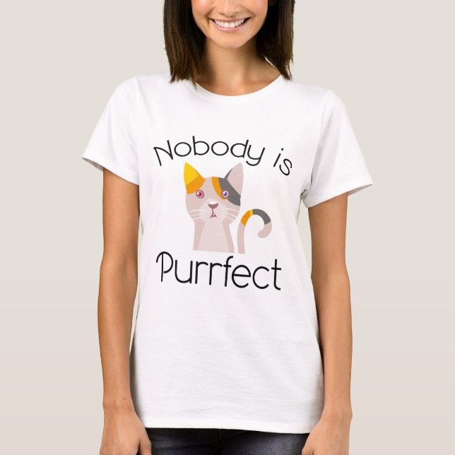T-shirt Personne n'est Purrfait (Devant)