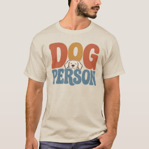 T-shirt Personne Rétro Chien Typographie Amateur de Chien
