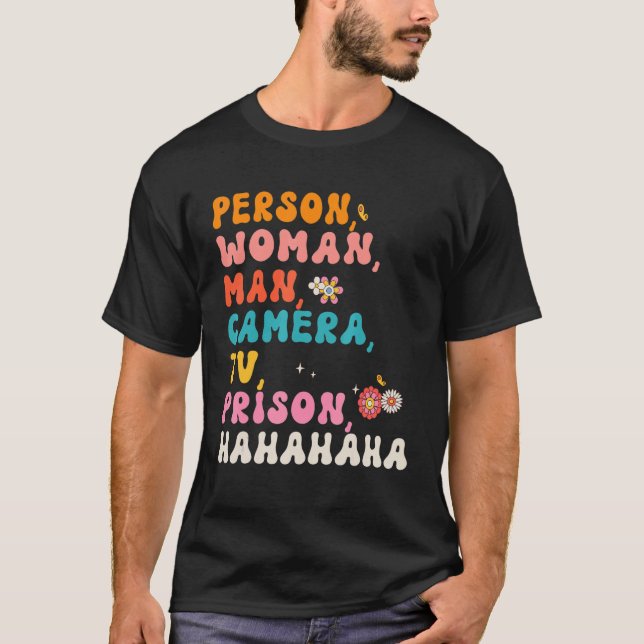 T-shirt Personne Super Rétro Femme Homme Caméra TV Prison  (Devant)