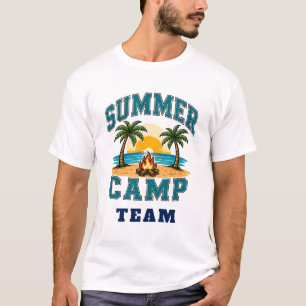 T-shirt ☀️ Personnel de colonie de vacances Typographie 👕