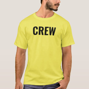 T-shirt Personnel de l'équipage Jaune Double face Impriman