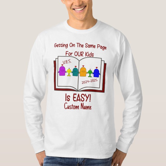 T-shirt Personnel de l'UES Shirt-Mens Basic Long Sleeve-cu (Devant)