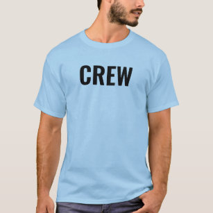 T-shirt Personnel d'équipage Design double face Mens Bleu 