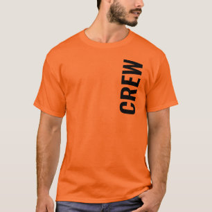 T-shirt Personnel D'Équipage Hommes Athlète Orange Double
