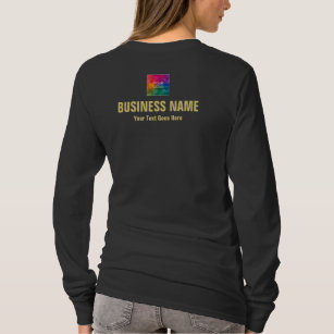 T-shirt Personnel Employé Charger Logo Femmes Noir Et Or