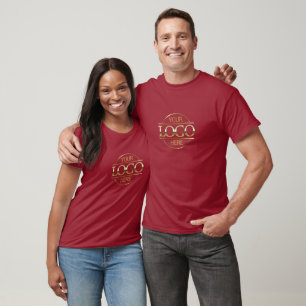 T-shirt Personnel minimaliste moderne de promotion rouge e