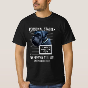 T-shirt Personnelle Stalker Chien Giant Schnauzer Je Suivr