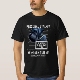 T-shirt Personnelle Stalker Chien Giant Schnauzer Je Suivr