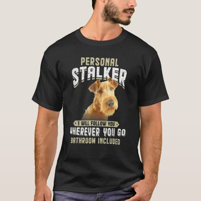 T-shirt Personnelle Stalker Je Vous Suivrai Irlandais Terr (Devant)