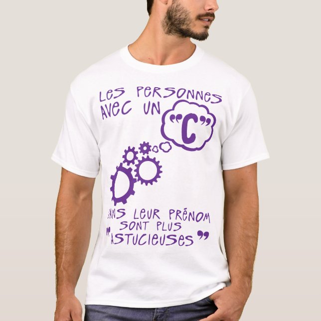 T-shirt personnes c prenom astucieuse citation engrenage p (Devant)
