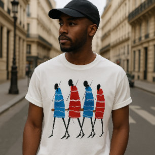 T-shirt Personnes Heureuses : Impression d'Art de Guerrier