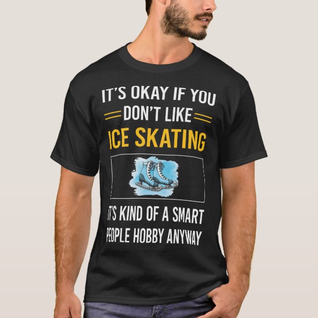 T-shirt Personnes intelligentes Patinage sur glace Patinag (Devant)
