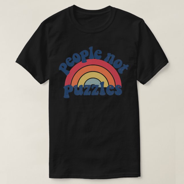 T-shirt Personnes Pas Puzzles Inclusion Neurodiversity Pre (Design devant)