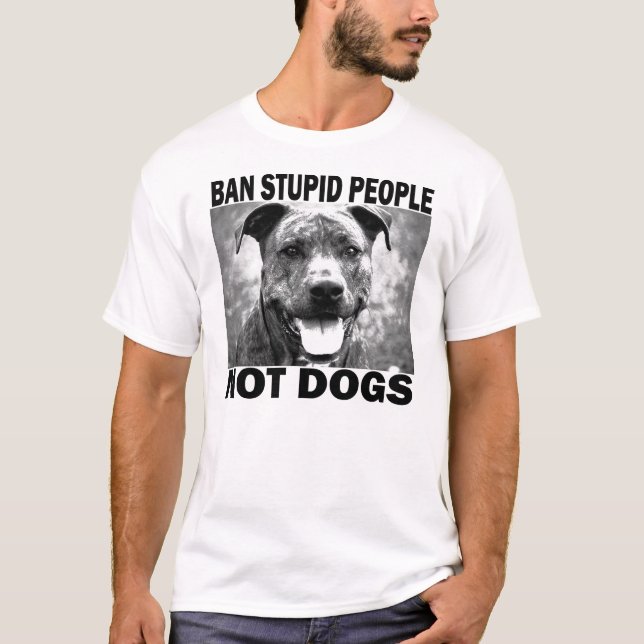 T-shirt Personnes stupides d'interdiction… (Devant)