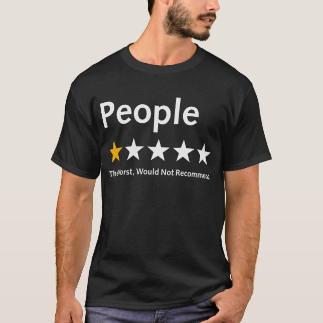 T-shirt Personnes Une Étoile Cote Ne Recommanderait Pas Dr (Devant)