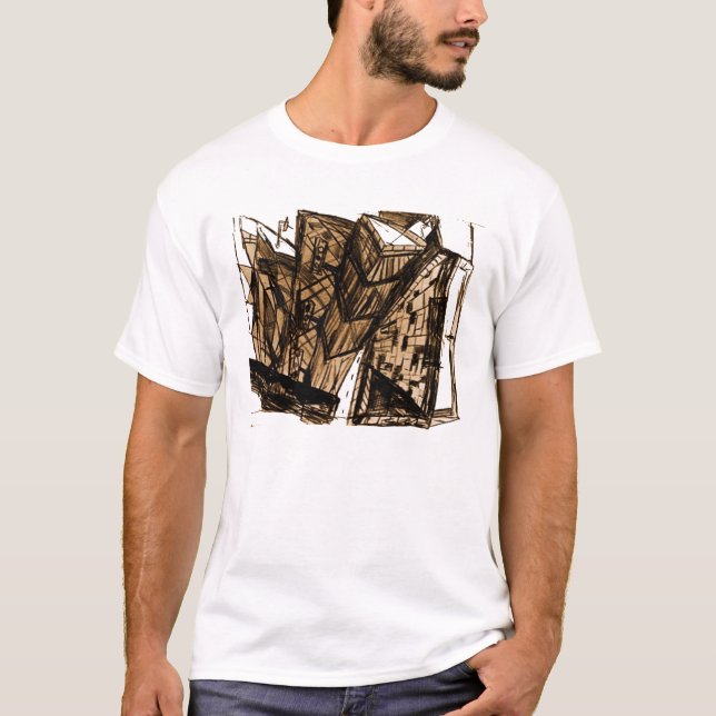 T-shirt perspective basse blanc (Devant)