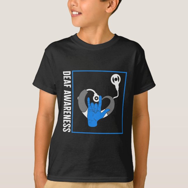 T-shirt Perte Auditive Sensibilisation Sourds Implant Coch (Devant)