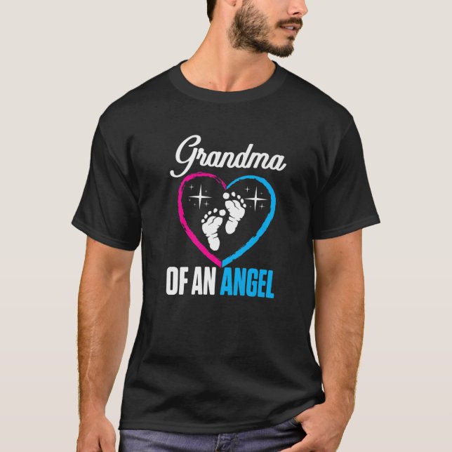 T-shirt Perte de bébé Grand-mère Grossesse bébé fausse cou (Devant)