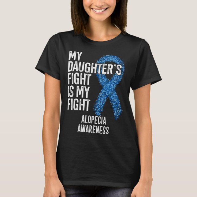 T-shirt Perte de cheveux Mon combat de fille est mon comba (Devant)