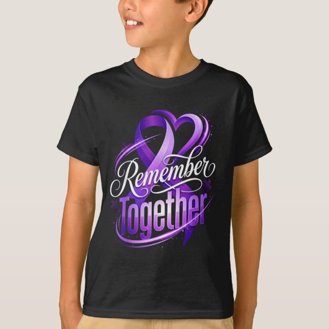 T-shirt Perte de mémoire mois de sensibilisation à Alzheim (Devant)