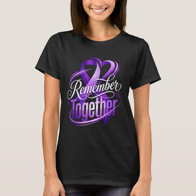 T-shirt Perte de mémoire mois de sensibilisation à la mala (Devant)