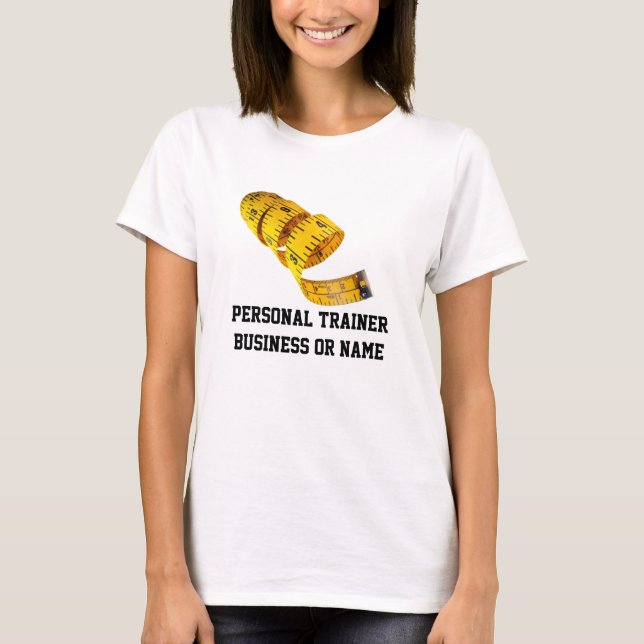 T-shirt Perte de poids, ruban métrique jaune (Devant)