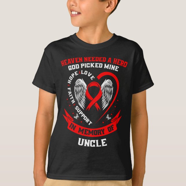 T-shirt Perte D'un Proche Oncle Sensibilisation aux Maladi (Devant)