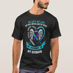 T-shirt Perte en mémoire de mon mari Suicide sensibilisati