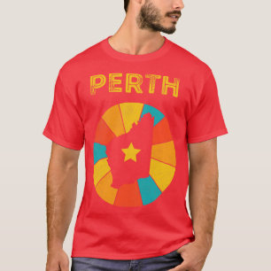 T-shirt Perth Western Australia Vintage Souveni désorganis